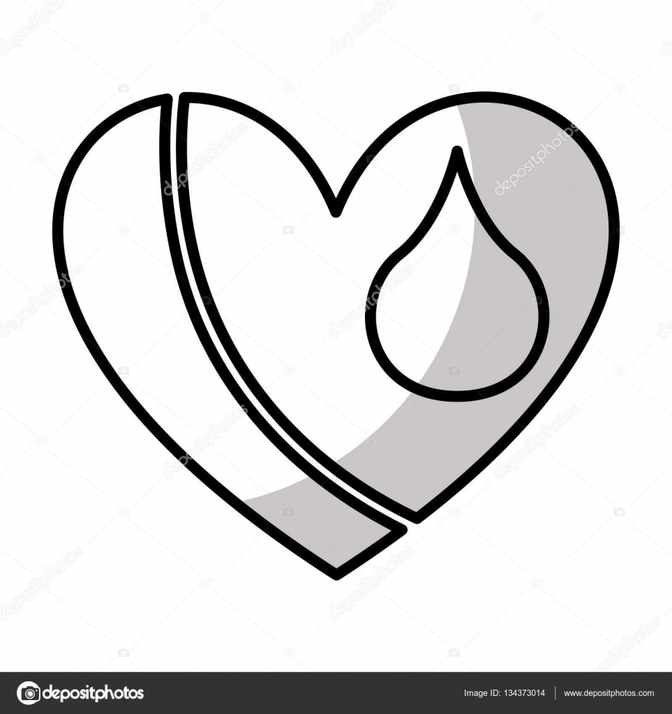 963x1024 Heart With Blood Drop Icon Stock Vector Yupiramos