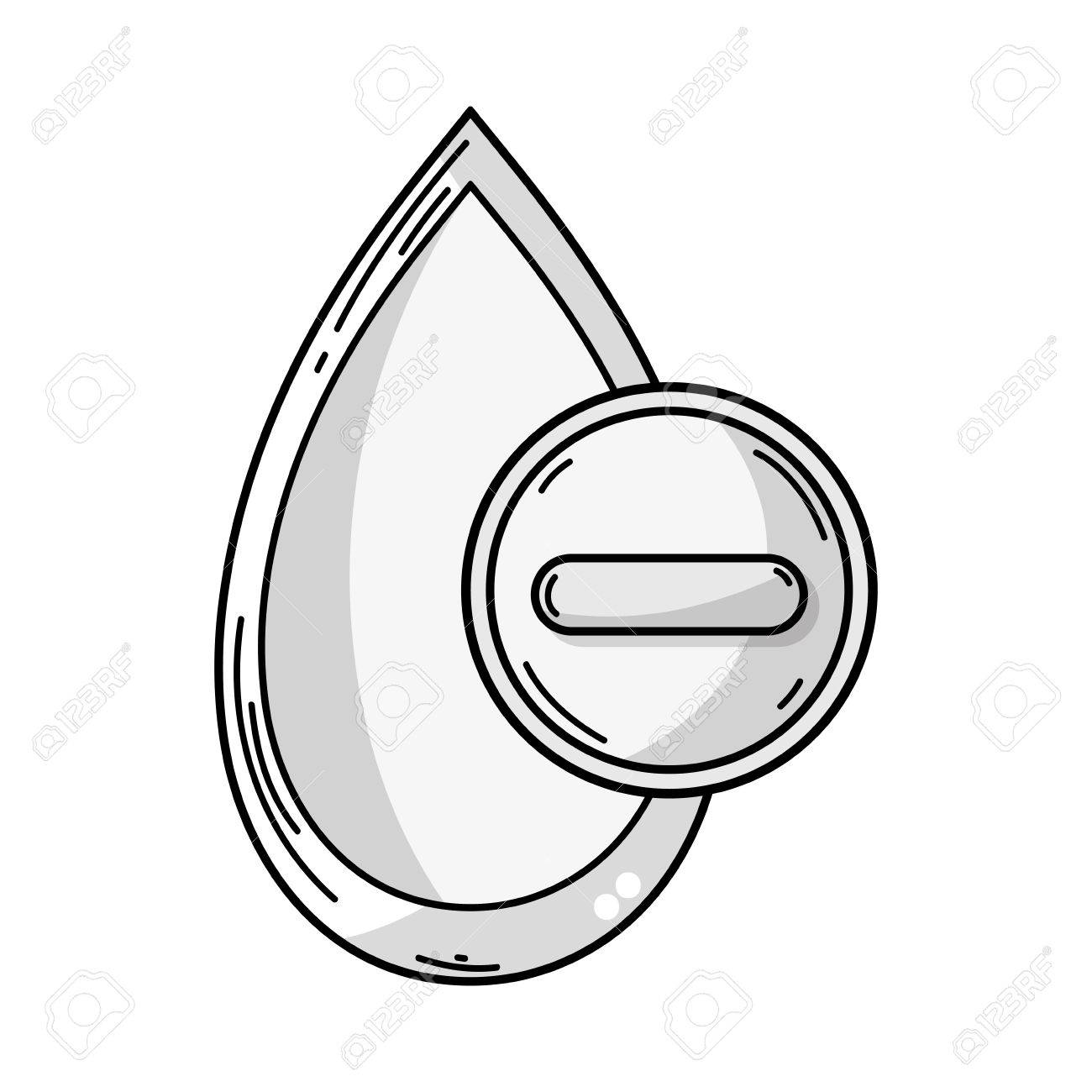 1300x1300 Outline Illustration Of Blood Drop With Negative Or Minus Sign