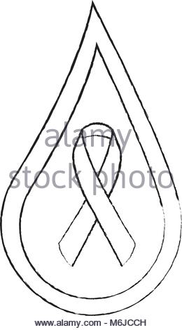 260x470 Drop Blood Ribbon Campaign Symbol Stock Vector Art Amp Illustration