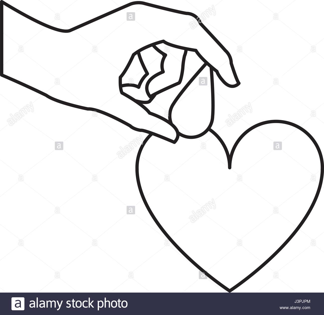 1300x1264 Hand Holding Drop Blood Heart Donation Line Stock Vector Art