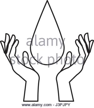 300x344 Hands With Blood Drop Donation Campaign Stock Vector Art