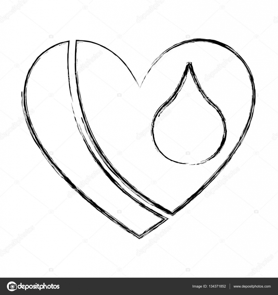 963x1024 Heart With Blood Drop Icon Stock Vector Yupiramos