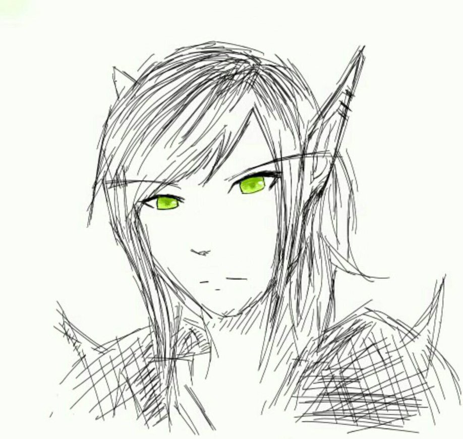 918x871 Blood Elf Warrior Sketch