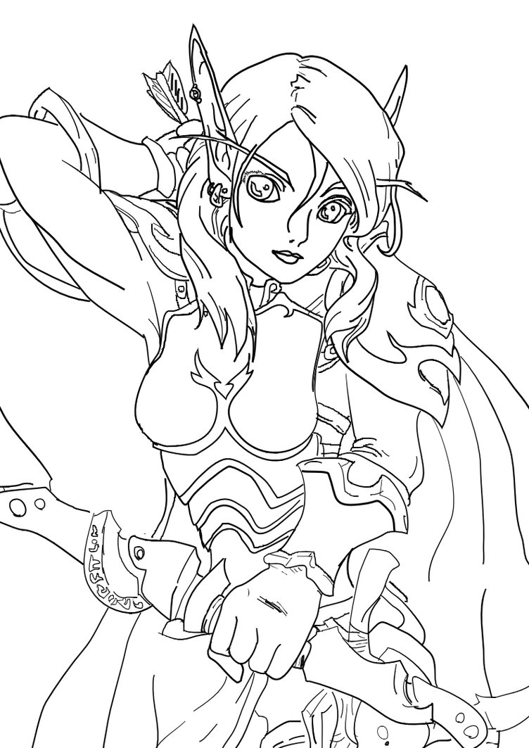752x1063 Blood Elf Drawing By Daybreakgenesis