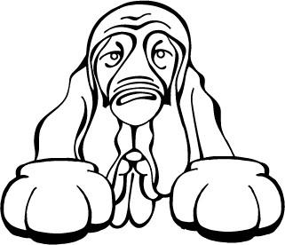 321x276 Bloodhound Paws Decal Angry Squirrel Studio