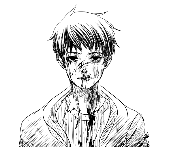 586x510 Bloody Anime Boy Guro Sangre Anime, Creepy And Manga