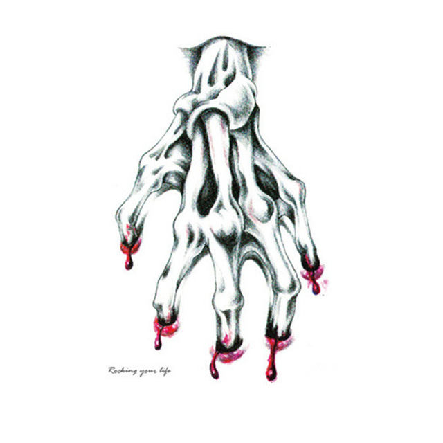 640x640 New Listing 15x10cm Halloween Bloody Temporary Tattoo Stickers