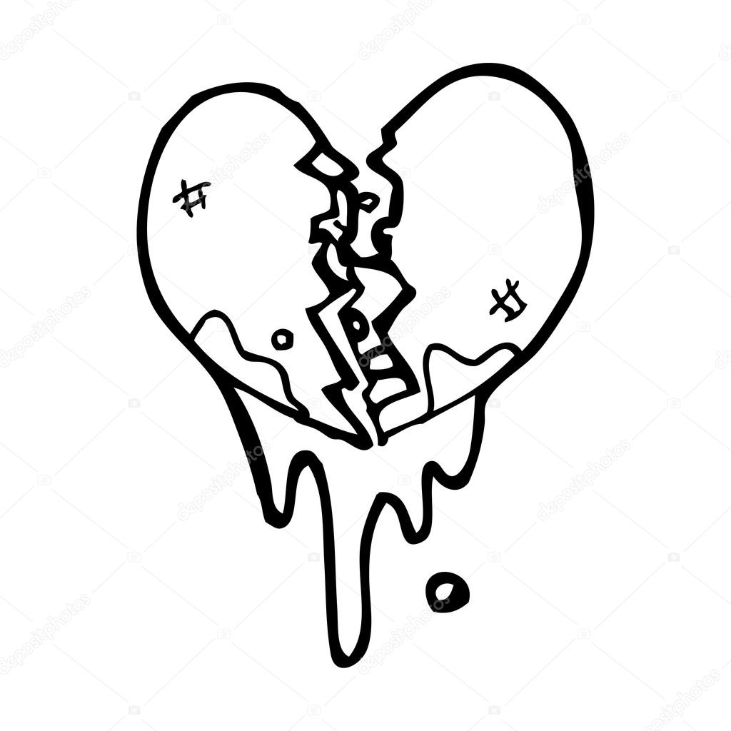 1024x1024 Bloody Heart Tattoo Stock Vector Lineartestpilot