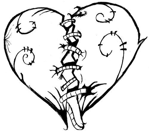 500x444 Heart Coloring Pages Printable Hearts Coloring Pages