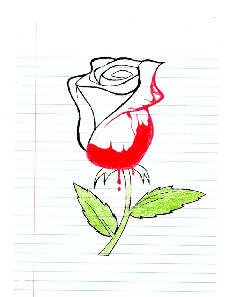 Bloody Rose Drawing at GetDrawings | Free download