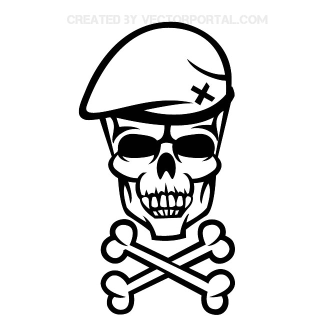660x660 Bloody Skull Vector Clip Art