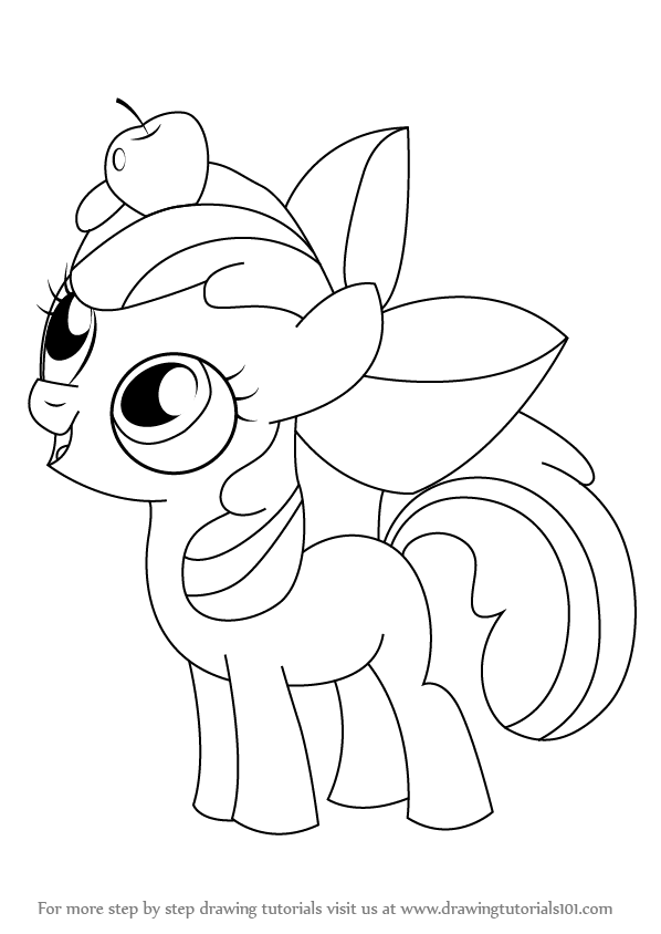 598x844 Learn How To Draw Apple Bloom From My Little Pony Friendship Is