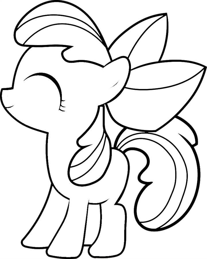 721x900 My Little Pony Apple Bloom Coloring Pages