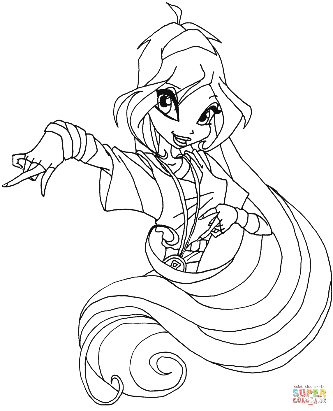 1143x1410 Winx Club Bloom Coloring Pages Free Coloring Pages