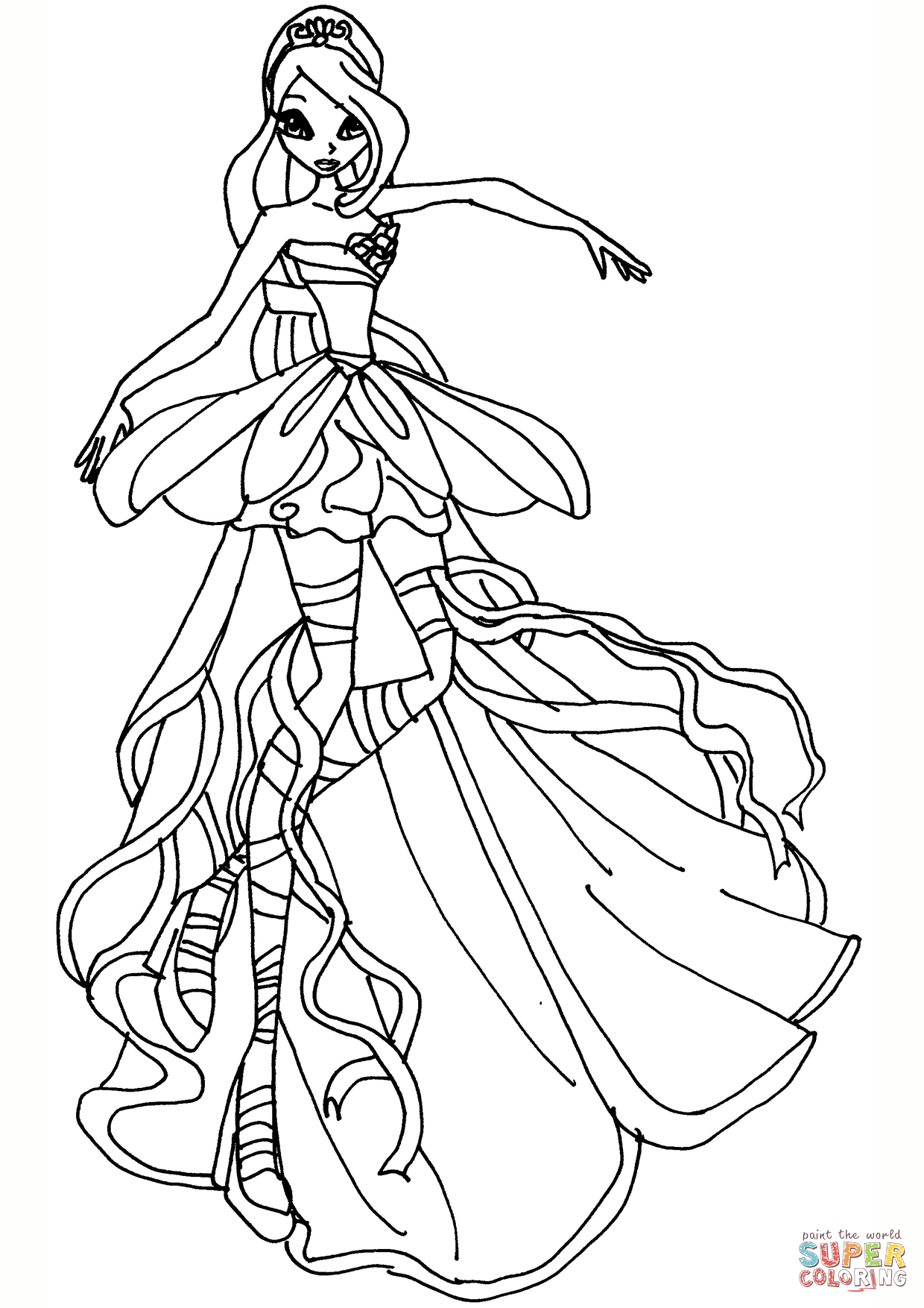 1240x1754 Bloom Harmonix Coloring Page Free Printable Coloring Pages