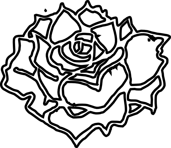 600x519 Rose In Bloom Clip Art