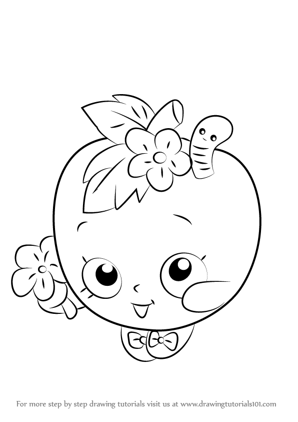 596x843 Learn How To Draw Apple Blossom From Shopkins (Shopkins) Step By