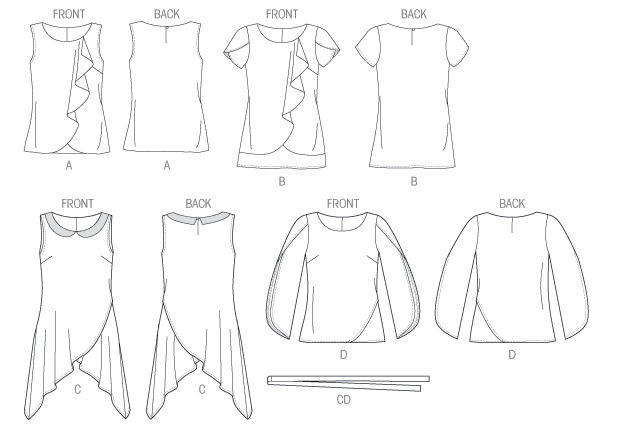 620x426 Mccalls 6846 Amp Butterick 5815 One Blouse! Pretty Grievances