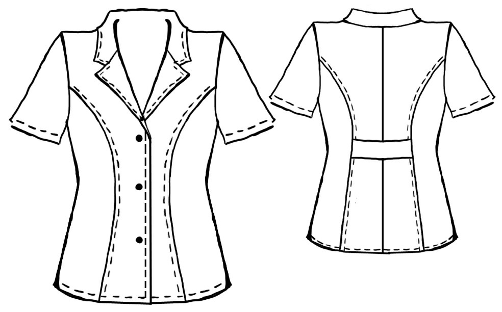 984x612 Notch Collar Blouse With Short Sleeves