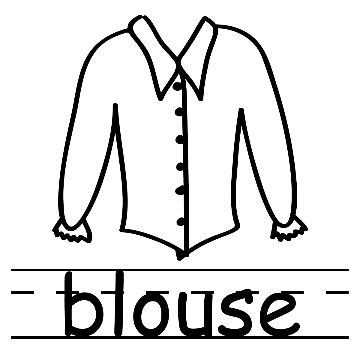 1200x1200 Blouse Coloring Pages