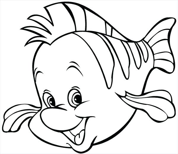 600x520 Cartoon Fish Coloring Pages Fish Coloring Pages Cartoon Coloring