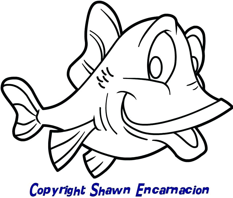 938x797 Cartoon Fish Coloring Pages Free Fish Coloring Pages Astonishing