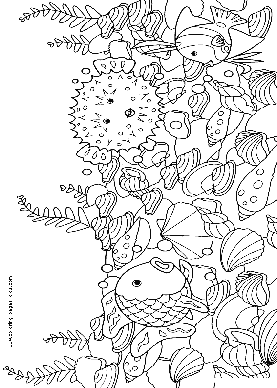 567x794 Blowfish Fish Color Page, Animal Coloring Pages, Color Plate