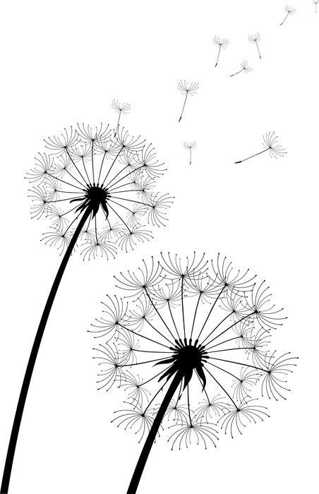 452x700 Vector Dandelion Wall Mural We Live To Change
