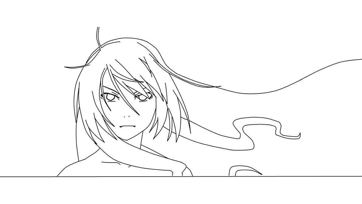 1192x670 Lineart For Hair Blowing. By Nyantawn