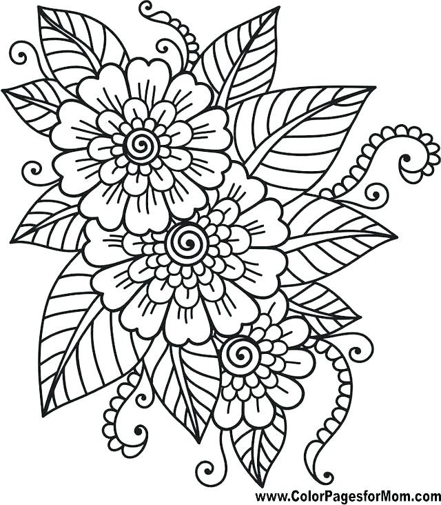 640x732 Flower Pattern Coloring Pages Packed With Bluebonnet Coloring Page