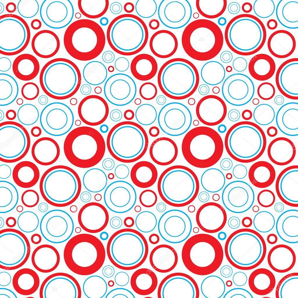 1024x1024 Red And Blue Circles On A White Background Stock Vector