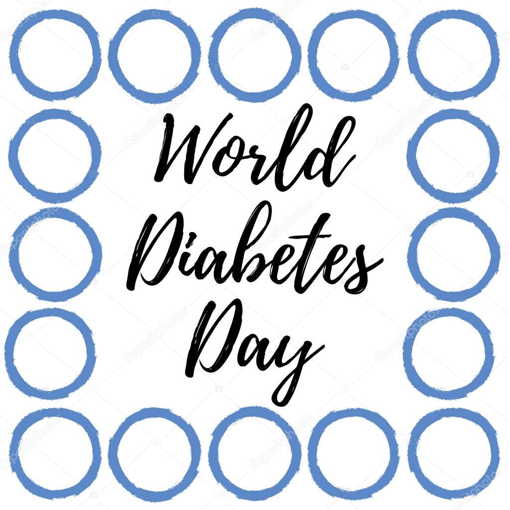 1024x1024 World Diabetes Day. Blue Circle. Medical Illustration. Health Care