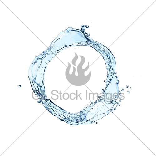 500x500 Blue Water Splash Circle Isolated On White Background Gl Stock