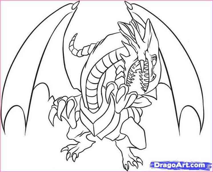 746x602 Blue Eyes White Dragon Drawing