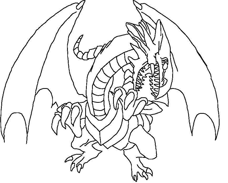 Blue Eyes White Dragon Drawing at GetDrawings | Free download