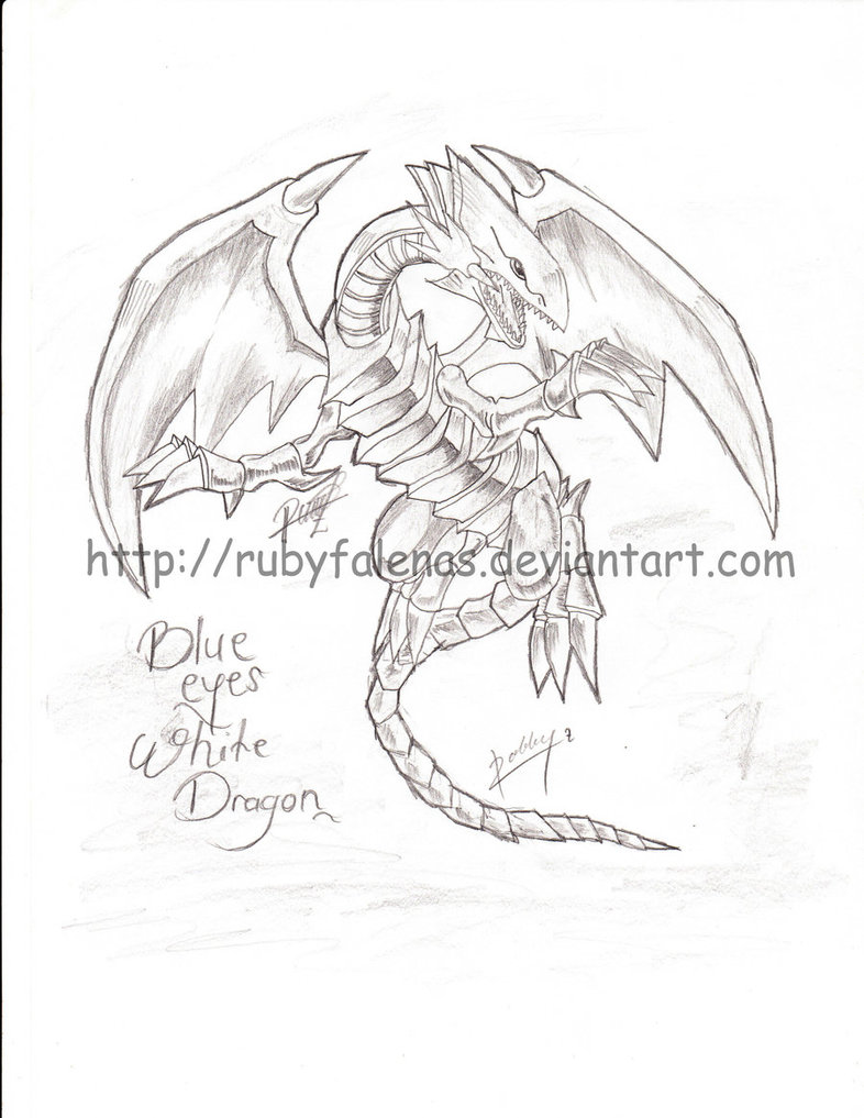 786x1017 Blue Eyes White Dragon By Rubyfalenas