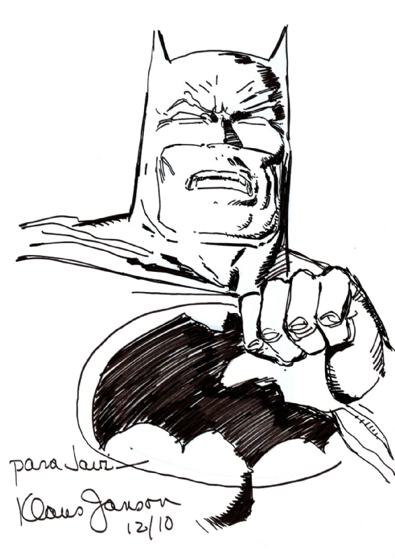 565x800 Batman From Dark Knight. Janson Inks Over Blue Line Copy Of Miller