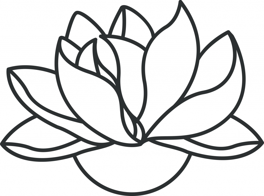 1024x761 Lotus Flower Outline Drawing