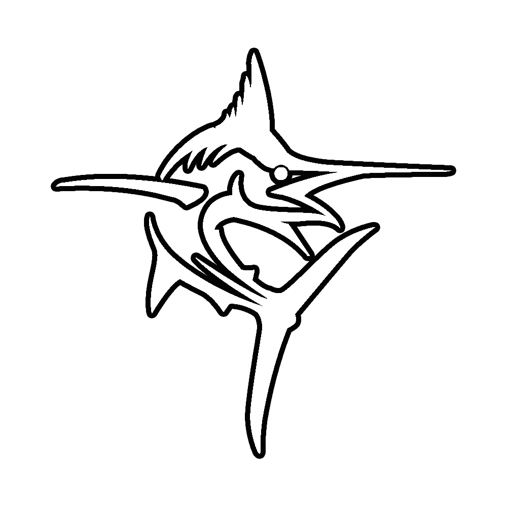 1000x1000 Blue Marlin Decal Vinyl Sticker (Light Colors) Ebay