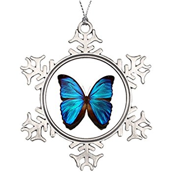 350x350 Inspired Silver Blue Butterfly Classic Holiday