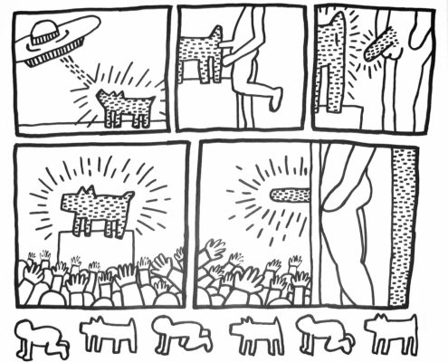 495x400 Keith Haring The Blueprint Drawings Portfolio 1990 Hamilton