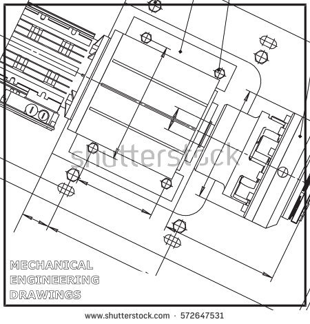 450x470 Mechanical Engineering Drawing White Background. Engineering