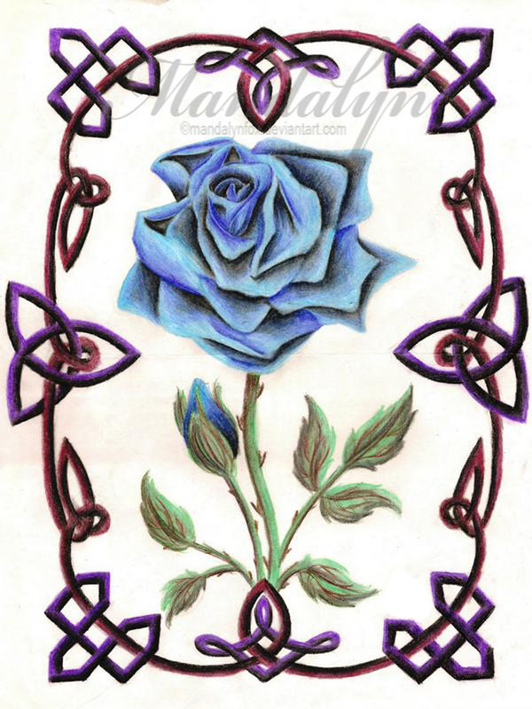 600x800 Tribal Rose Tattoo By Mandalynfox