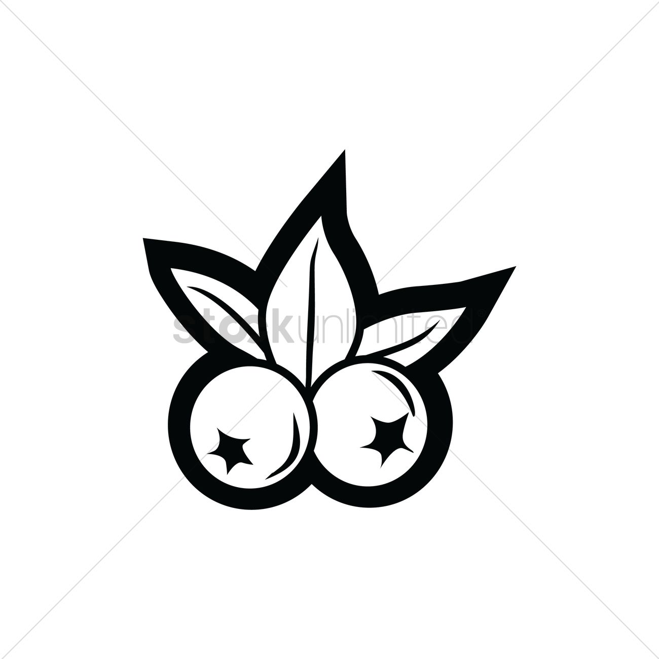1300x1300 Blueberry Vector Image