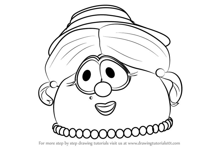 800x567 Learn How To Draw Madame Blueberry From Veggietales (Veggietales