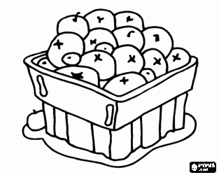 313x250 Cranberry, Blueberry Fruit Or Berries In A Bowl Coloring Page