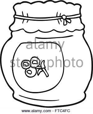 300x368 Black And White Cartoon Illustration Of Blueberry Fruits Food