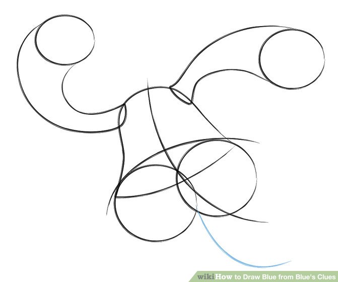 671x560 How To Draw Blue From Blue's Clues 10 Steps (With Pictures)