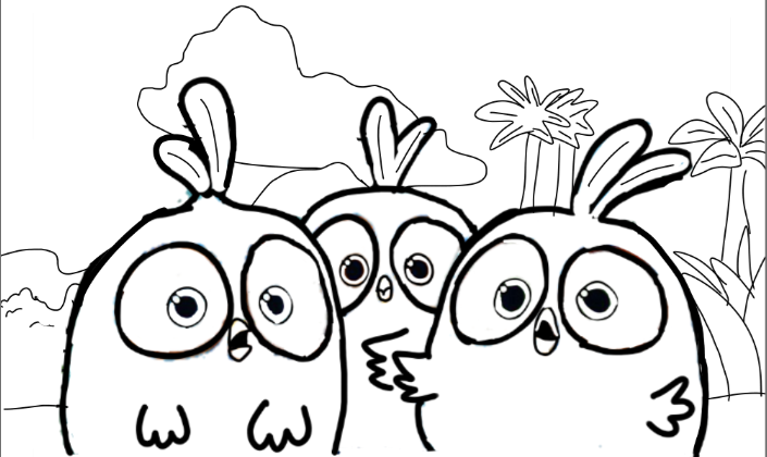 705x420 Angry Birds Blues Coloring Page