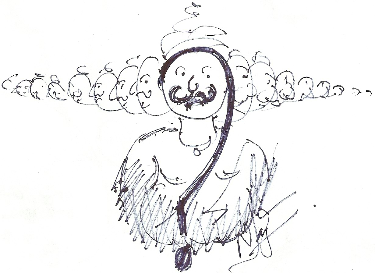 1231x896 Raavanan A 10 Headed Blunt Script On A Headless Raavan